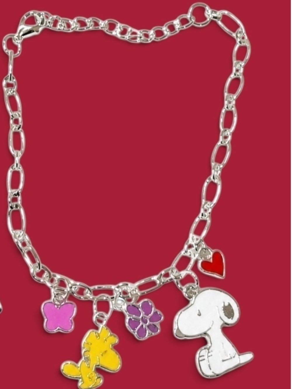 Peanuts -NWT, Snoopy Woodstock Necklace & Bracelet,Adjustable, Stainless, Enamel - Picture 2 of 7